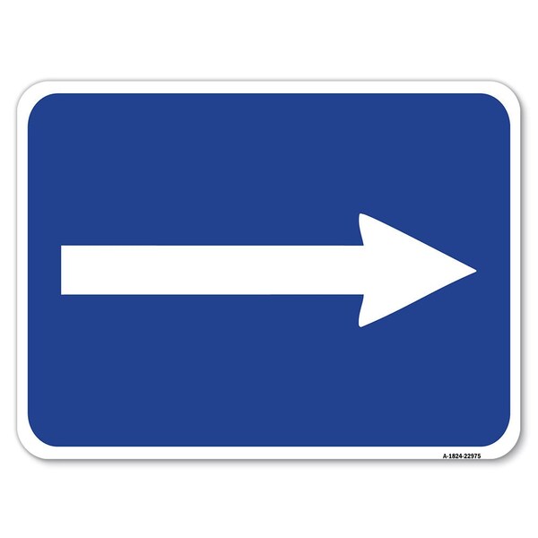 Safety Sign, 18 in Height, Aluminum, 24 in Length, 22975